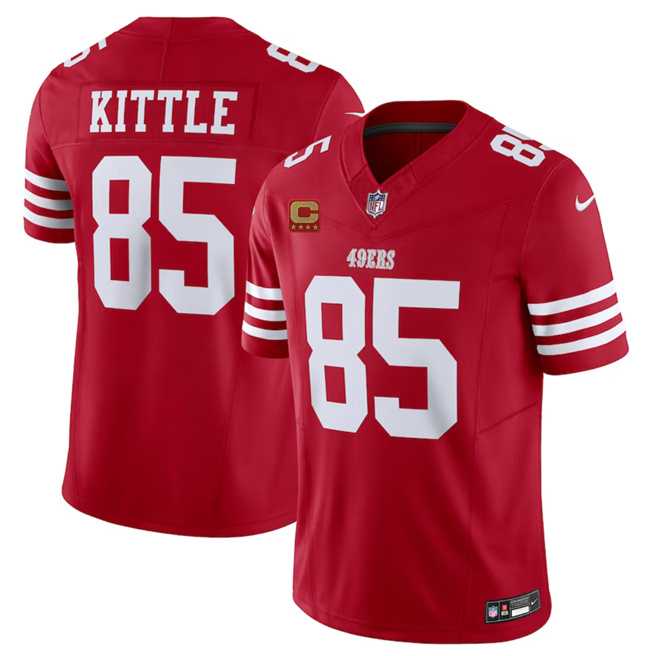 Men & Women & Youth San Francisco 49ers #85 George Kittle Red 2023 F.U.S.E. With 1-Star C Patch Vapor Untouchable Limited Jersey